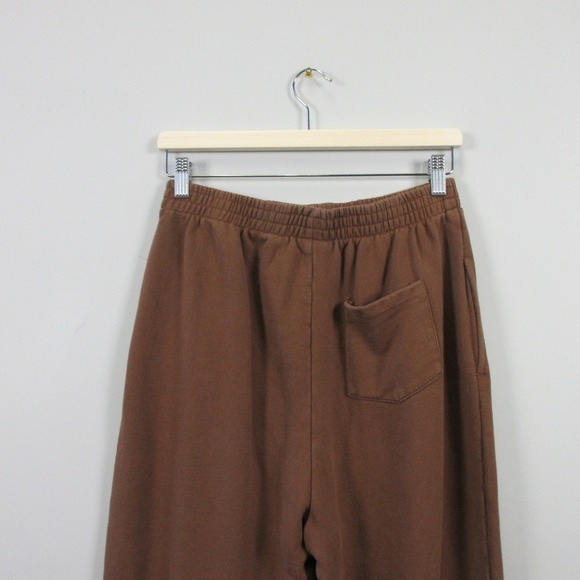 Lonely Ghost Graphic Print Sweatpants Women XL Brown Cotton Relaxed Lounge 608 - Picture 6 of 12